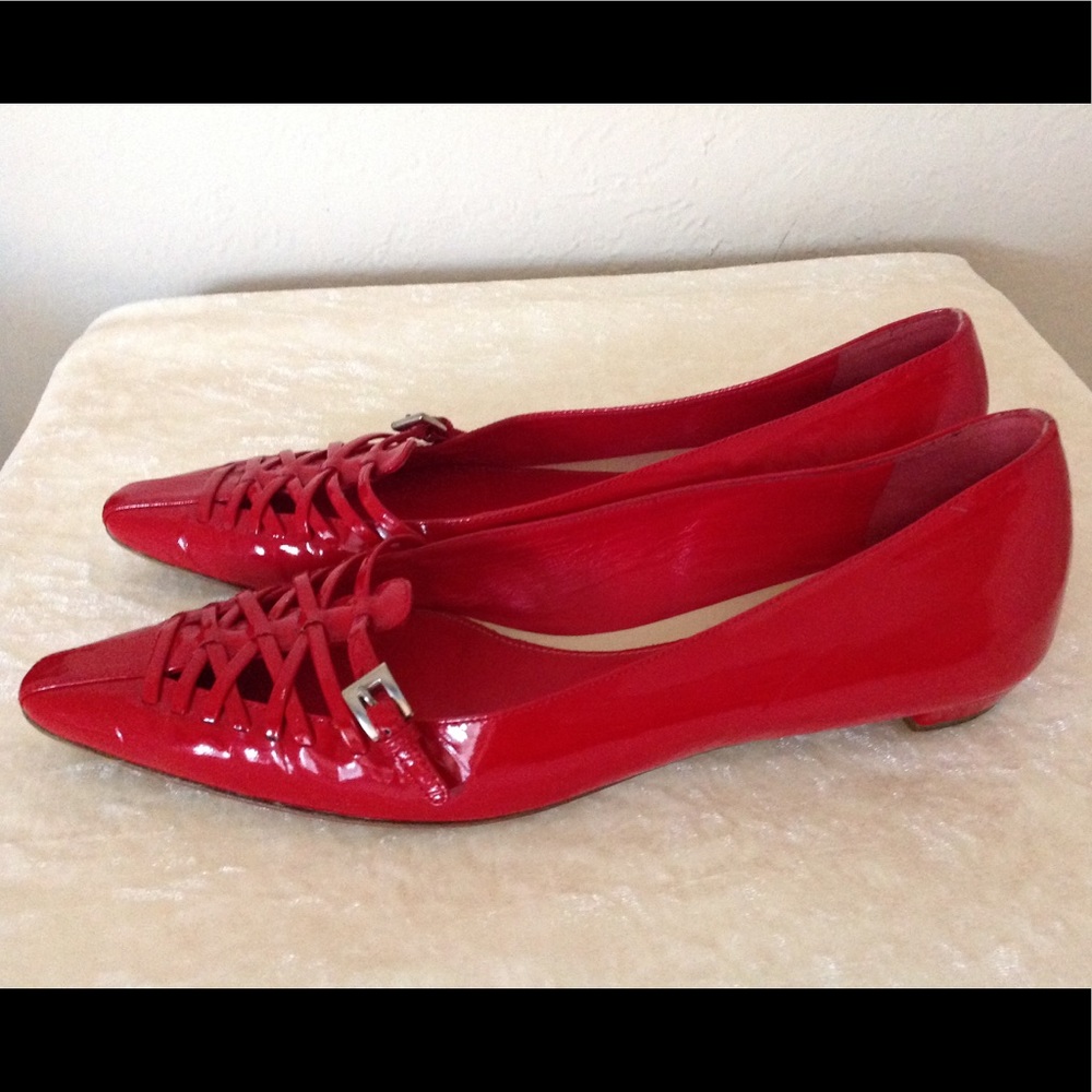 PRADA LUX Pointed Toes Flats Authentic Sz 6.5